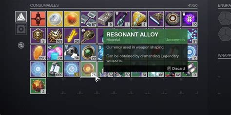 Shaping: <strong>Resonant Alloys</strong> Weapon Crafting Quest. . Destiny 2 resonant alloy